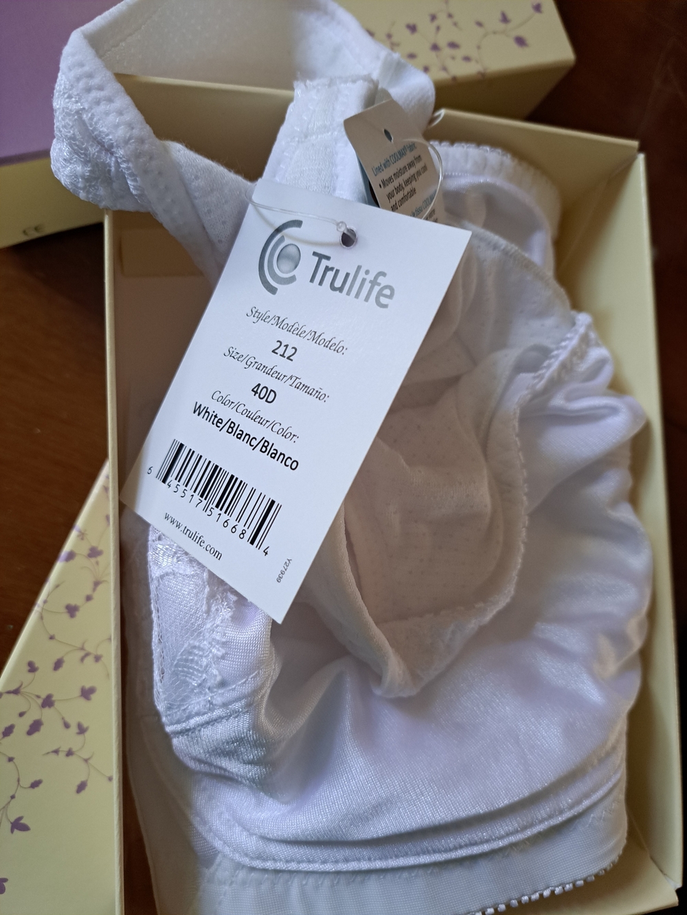Mastectomy Surgery SUPPORT BRAS (2)  White Comfort Support Bra - 40D